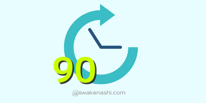 90分間の時間のイラスト