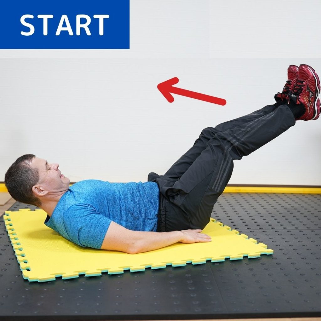 レッグレイズのスタート姿勢