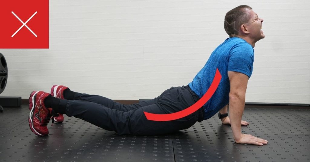 お尻が下がった間違ったプランク