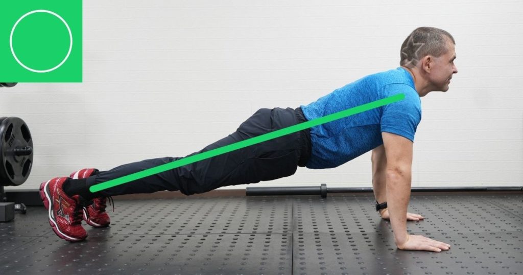 体がまっすぐな正しいプランク