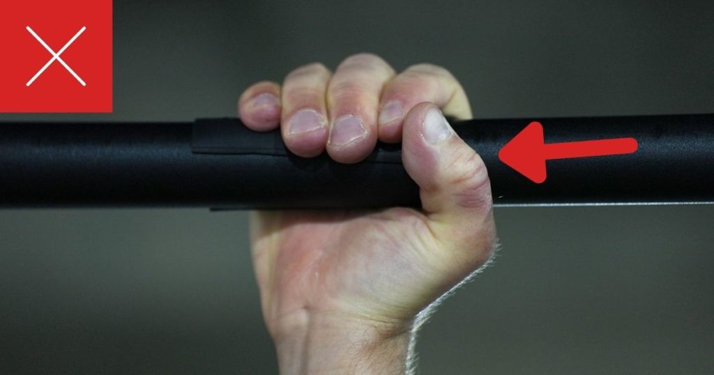 間違いの棒の握り方